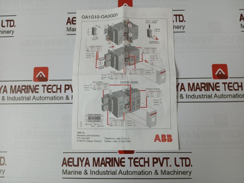 Abb Oa1G10 Auxiliary Contact 1Sca022353R4970 10A 600Vac 16A