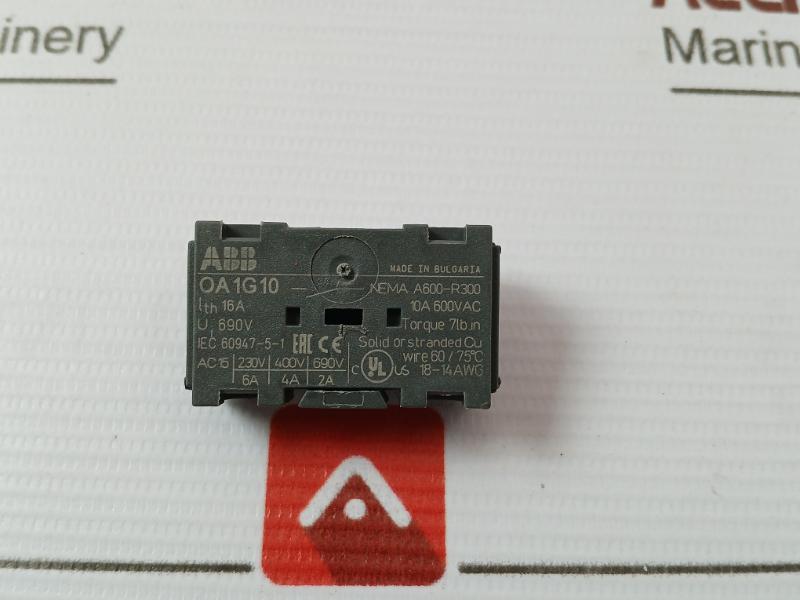 Abb Oa1G10 Auxiliary Contact 1Sca022353R4970 10A 600Vac 16A