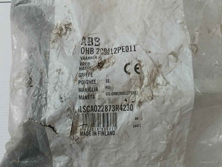 Abb Ohb200J12Pe011 Pistol Handle 1Sca022873R4230 Oxp12X166