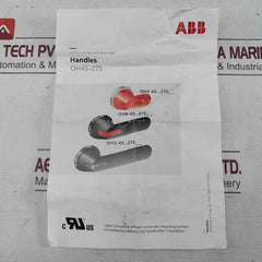 Abb Ohb80J6 Pistol Handle With Off/On Marking 1Sca022381R0240