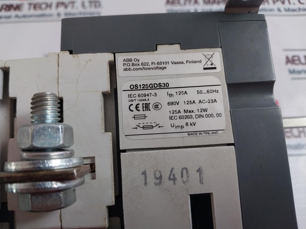 Abb Os125Gds30 Switch Fuse 125A