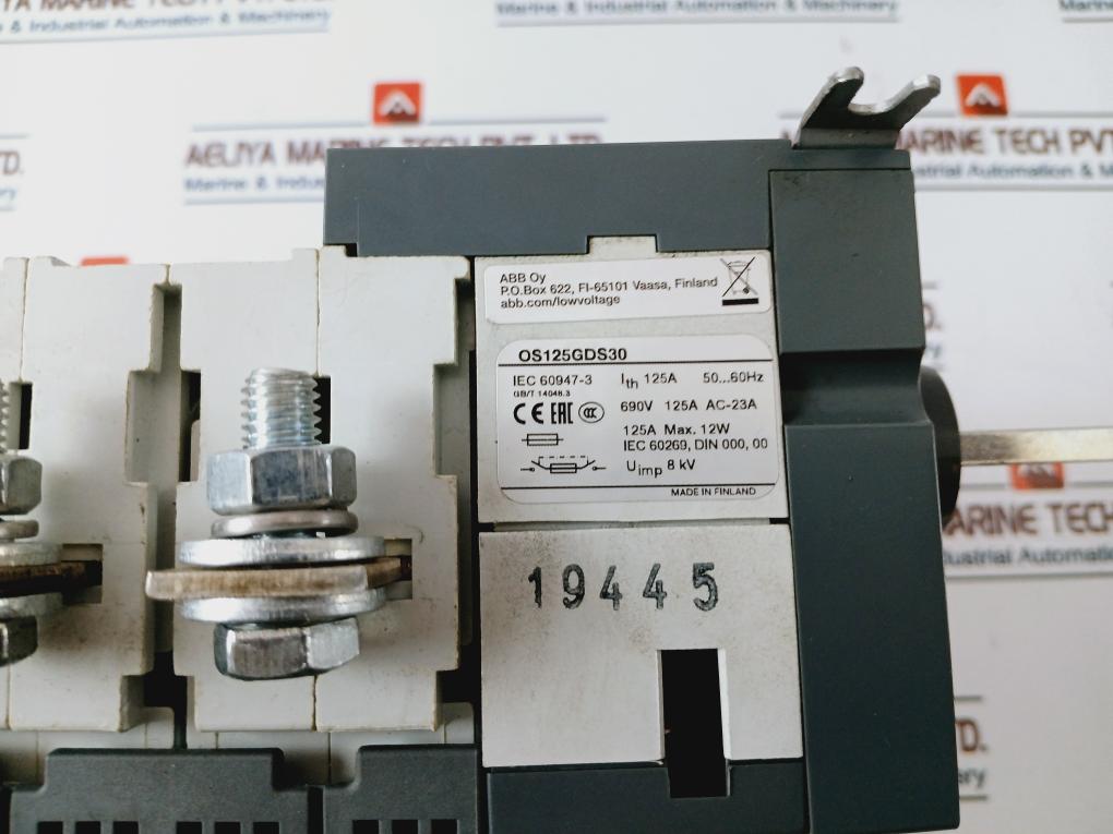 ABB OS125GDS30 Switch Fuse 690V 125A AC-23A