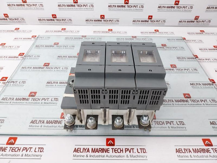 Abb Os 250d03n3 Switch Fuse With Shaft And Handle 250a Max