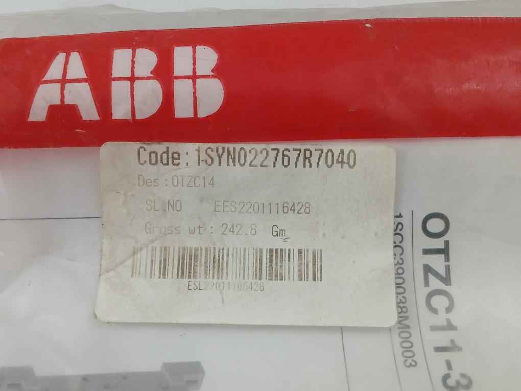 Abb Ot160E04C Manual Change-over Switch Unit 4P 415V 160A Ac-31B