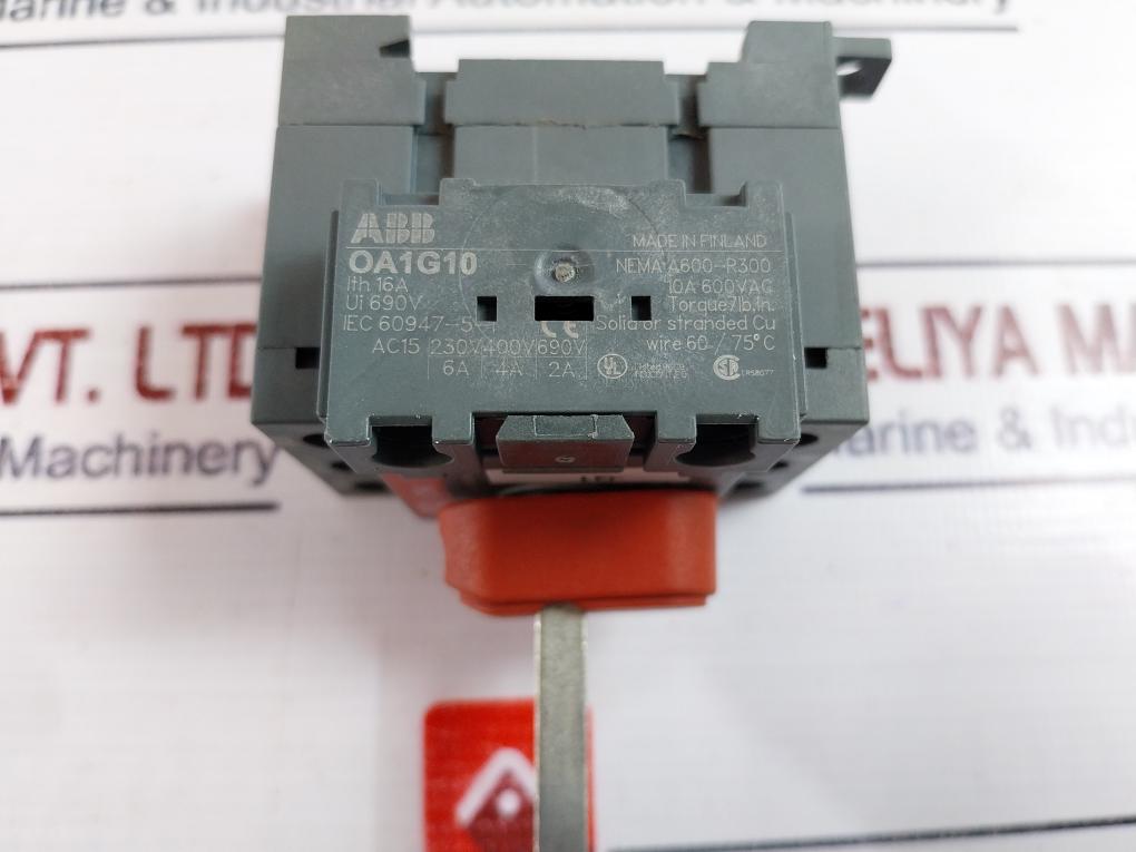 Abb Ot16E3 Disconnect Switch With Auxiliary Contact Oa1G10 25A