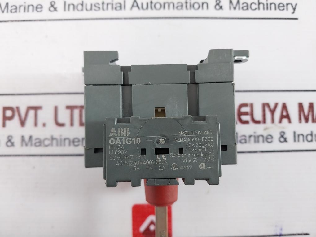 ABB OT16E3 General Purpose Switch with Auxiliary Contact OA1G10