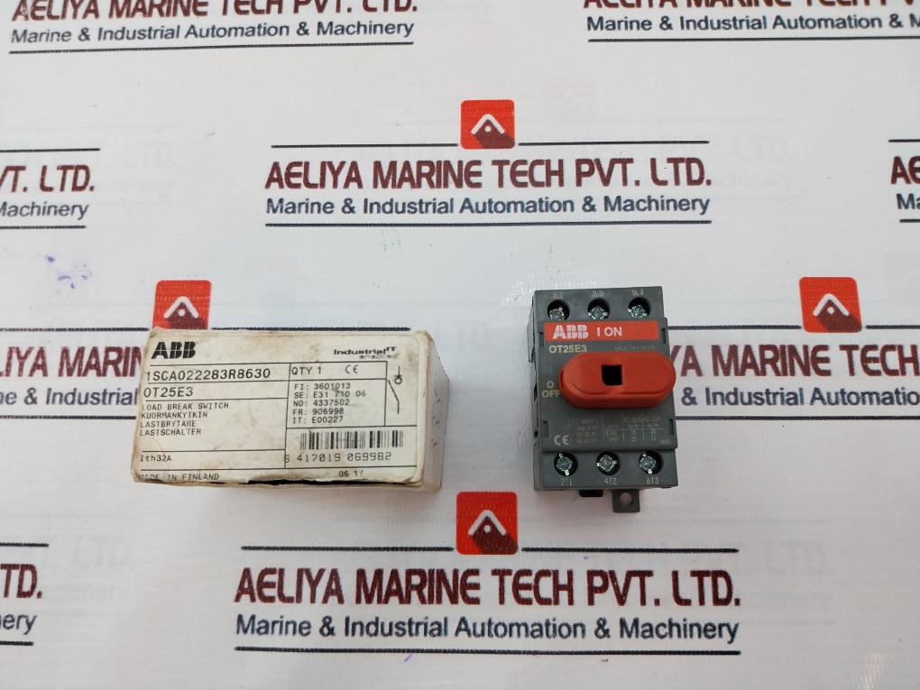 Abb Ot25E3 Load Break Switch 25A 600Vac Iec 60947-3