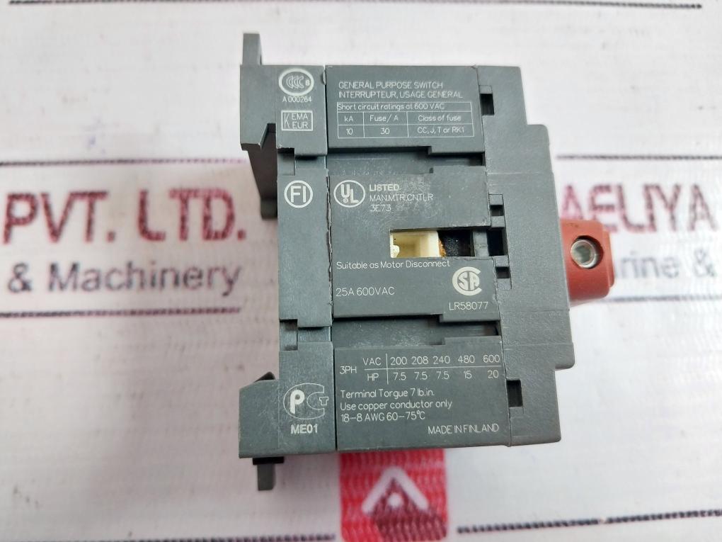 Abb Ot25E3 Switch-disconnector 32A 50…60 Hz