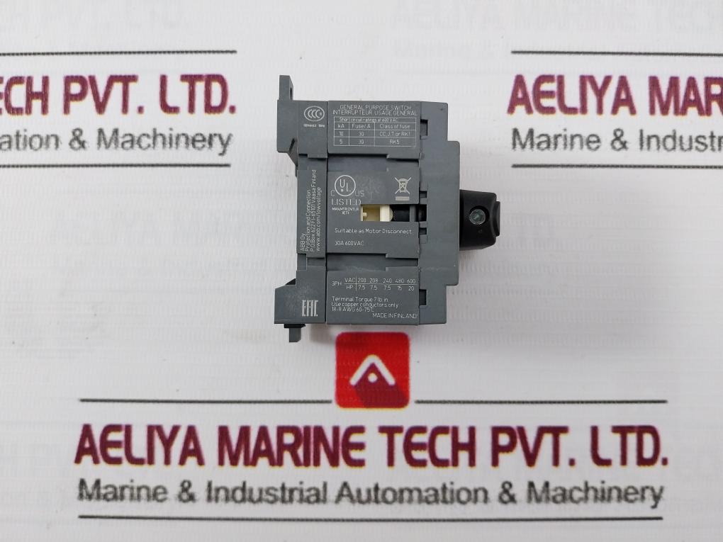 Abb Ot25F3 Disconnect Switch 50-60Hz 32A 60-75°C