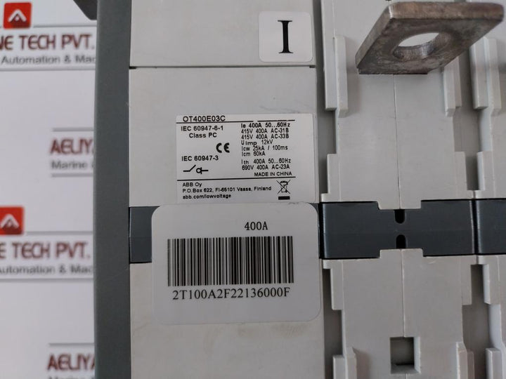 ABB OT400E03C Transfer Switch 400A IEC 60947 400A 50…60HZ