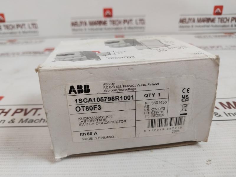 Abb Ot80F3 3-phase Switch Disconnector 1Sca105798R1001 80A 8Kv 50-60Hz 600Vac