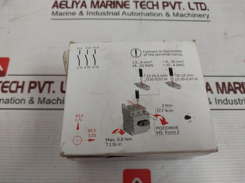 Abb Ot80F3 3-phase Switch Disconnector 1Sca105798R1001 80A 8Kv 50-60Hz 600Vac