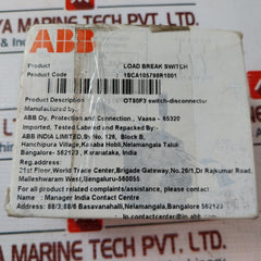 Abb Ot80F3 Switch Disconnector 1Sca105798R1001 80A 8Kv 50…60Hz