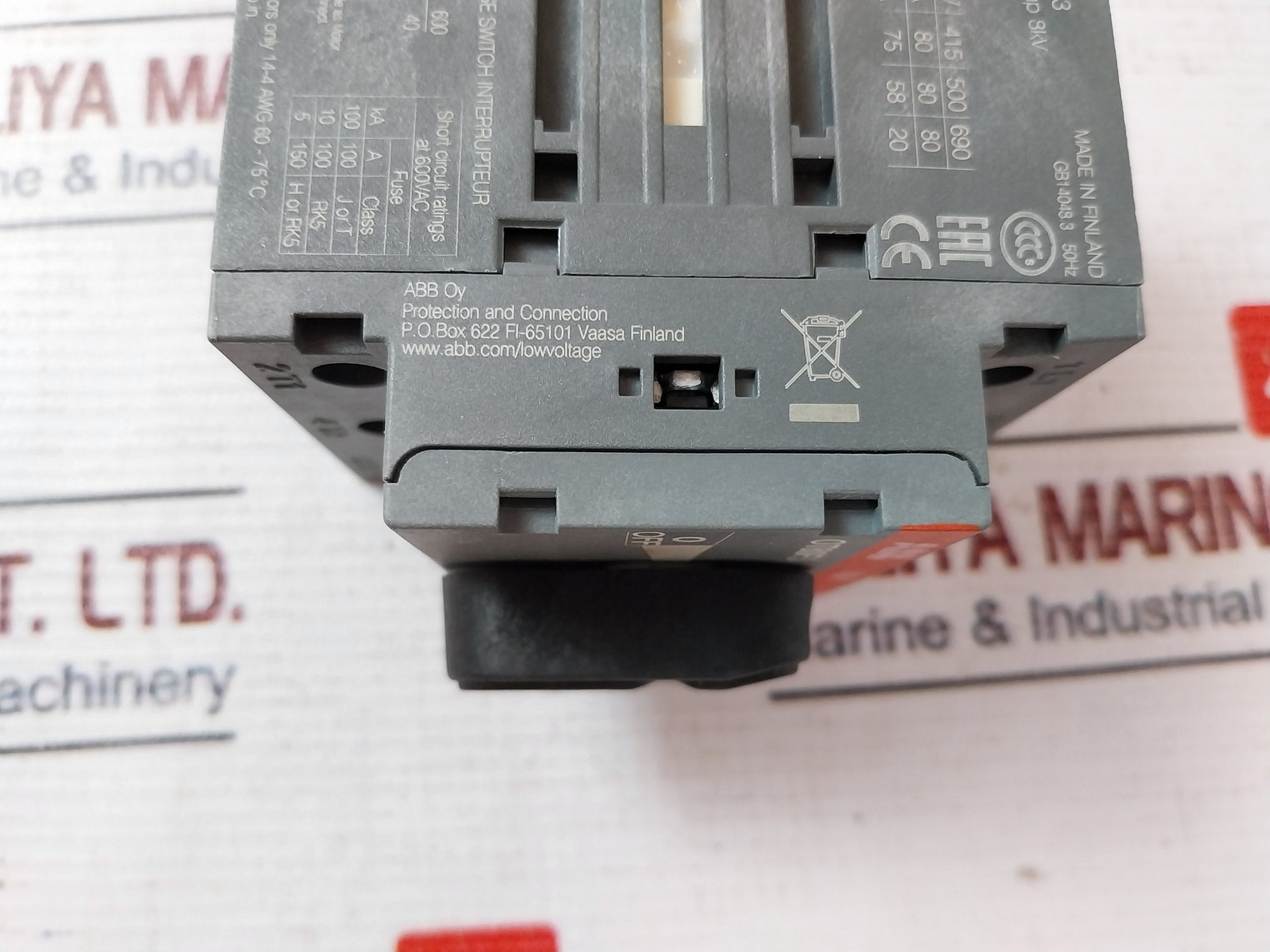 Abb Ot80F3 Switch Disconnector 1Sca105798R1001 80A 8Kv 50…60Hz