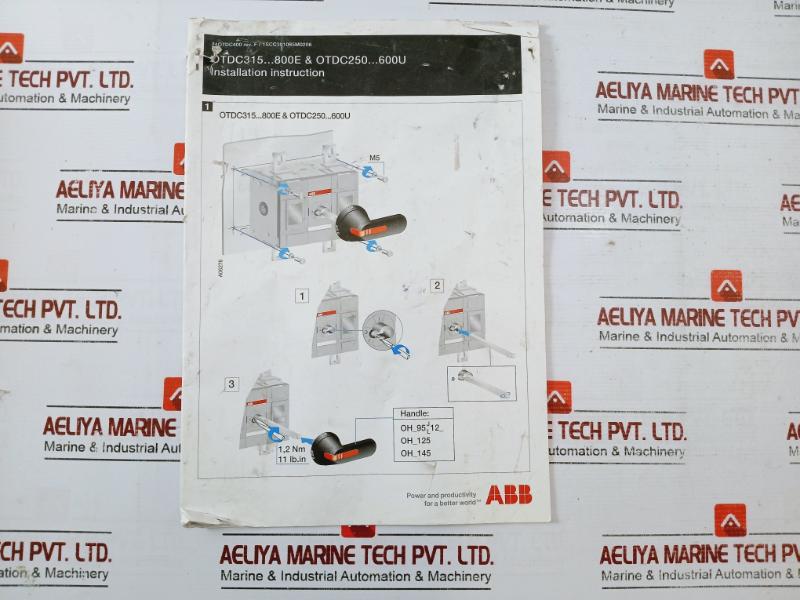 Abb Otdc500E22 Dc Disconnector Switch Fuse Unit Set Otdc500E22