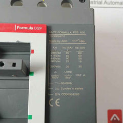 Abb P3S 630 Formula Dsp Circuit Breaker Iec60947-2 50-60Hz 2-pole 630A