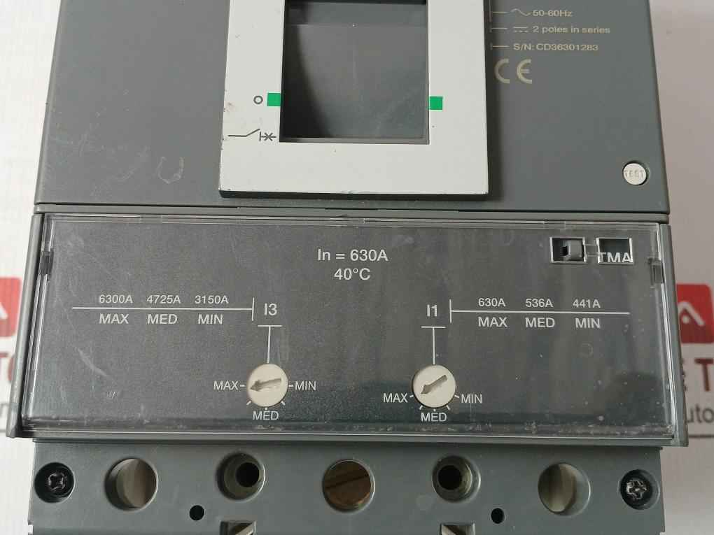 Abb P3S 630 Formula Dsp Circuit Breaker Iec60947-2 50-60Hz 2-pole 630A