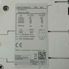 Abb P3S 630 Formula Dsp Circuit Breaker Iec60947-2 50-60Hz 2-pole 630A