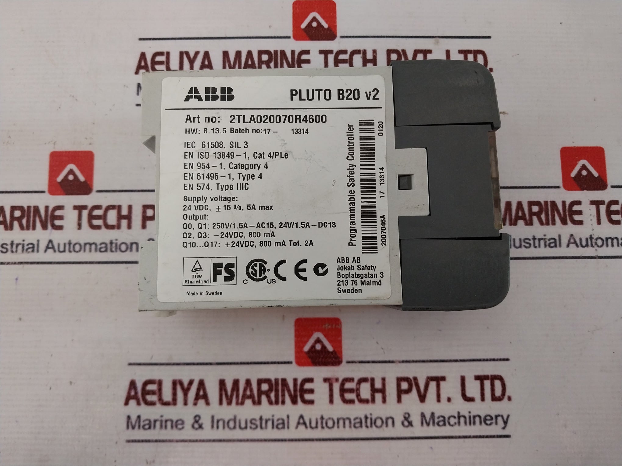 ABB Pluto B20 V2 Programmable Safety Controller 2TLA020070R4600