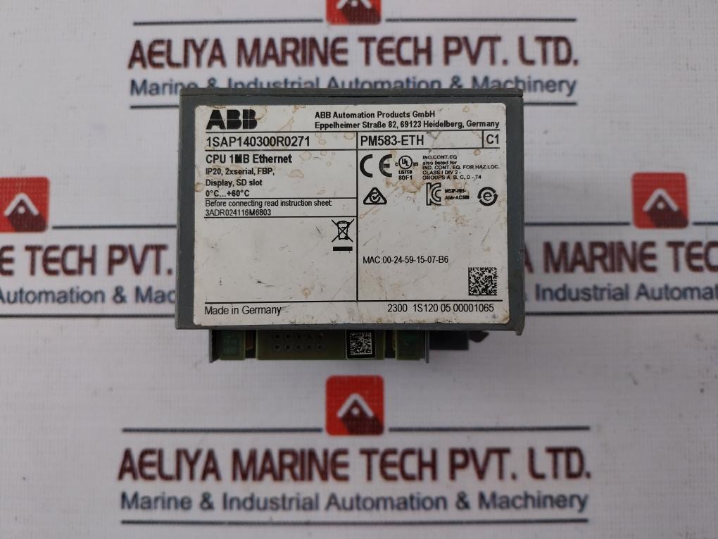 Abb Pm583-eth Processor Module 1Sap140300R0271