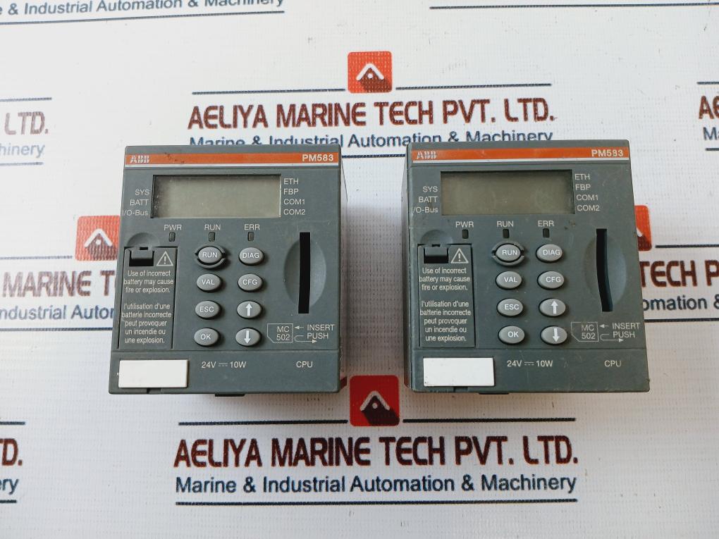 Abb Pm583 Processor Module Memory 1Mb Interfaces Ethernet