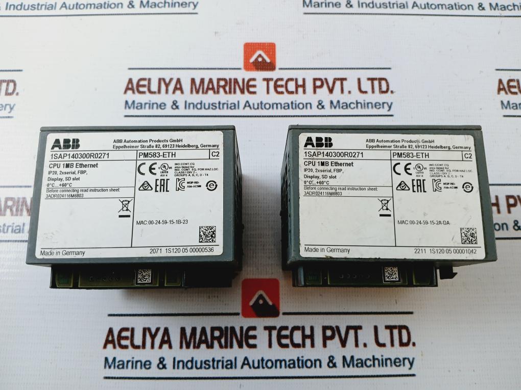 Abb Pm583 Processor Module Memory 1Mb Interfaces Ethernet