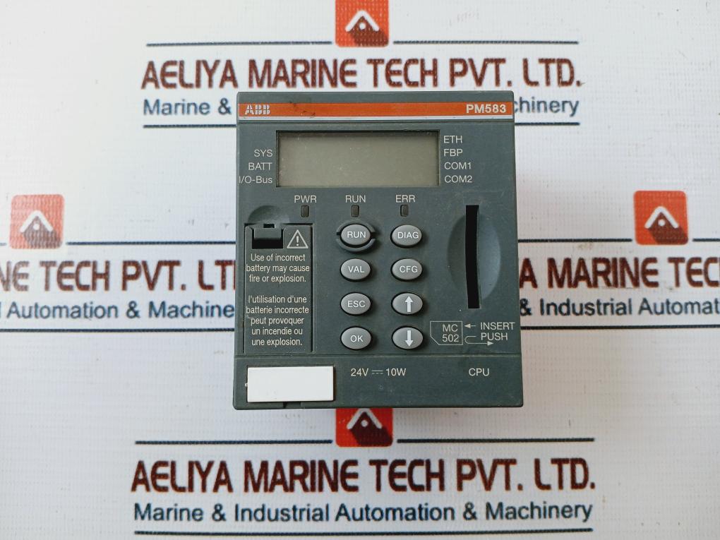 Abb Pm583 Processor Module Memory 1Mb Interfaces Ethernet