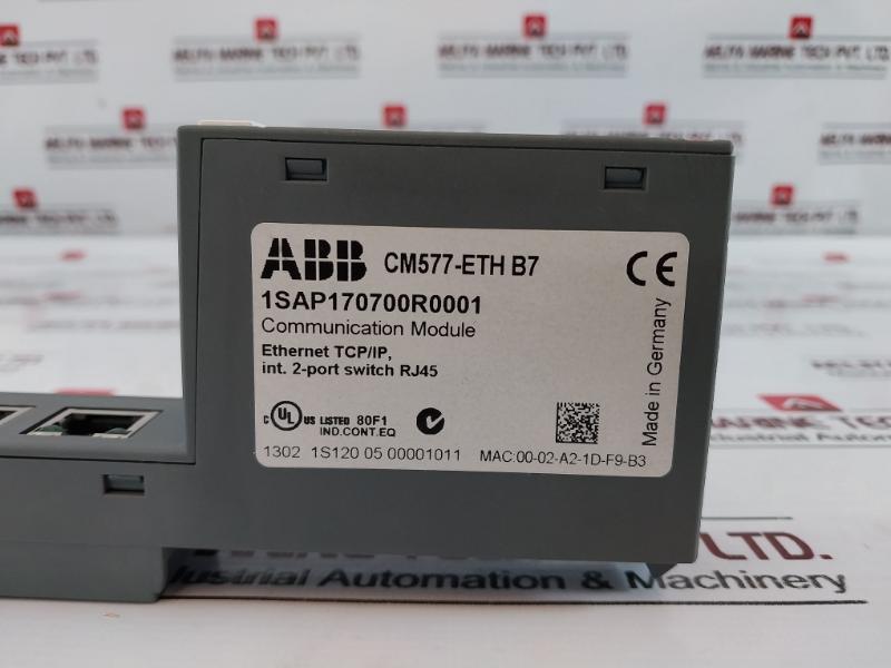 Abb Pm590-eth D8 Cpu, 2Mb Ethernet, 24Vdc, Central Processing Unit