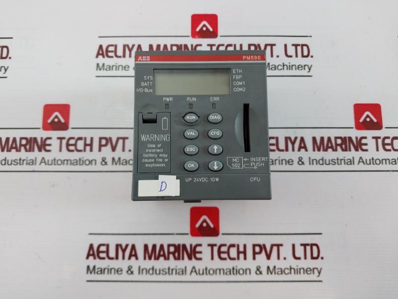 Abb Pm590-eth D8 Cpu, 2Mb Ethernet, 24Vdc, Central Processing Unit