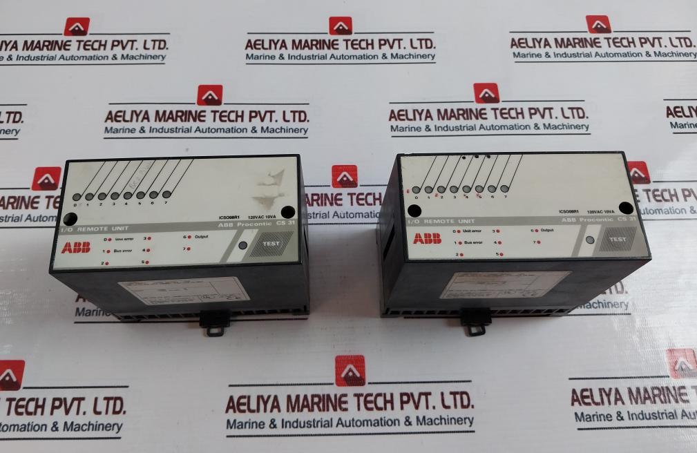 ABB Procontic CS 31 ICSO08R1 I/O Remote Unit 50/60HZ 120VAC 10VA ...