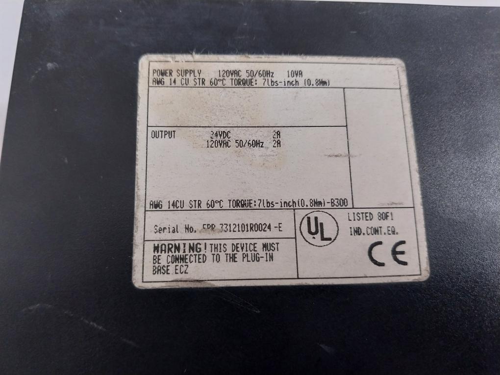 Abb Procontic Cs 31 Icso08R1 I/O Remote Unit 50/60Hz 120Vac 10Va