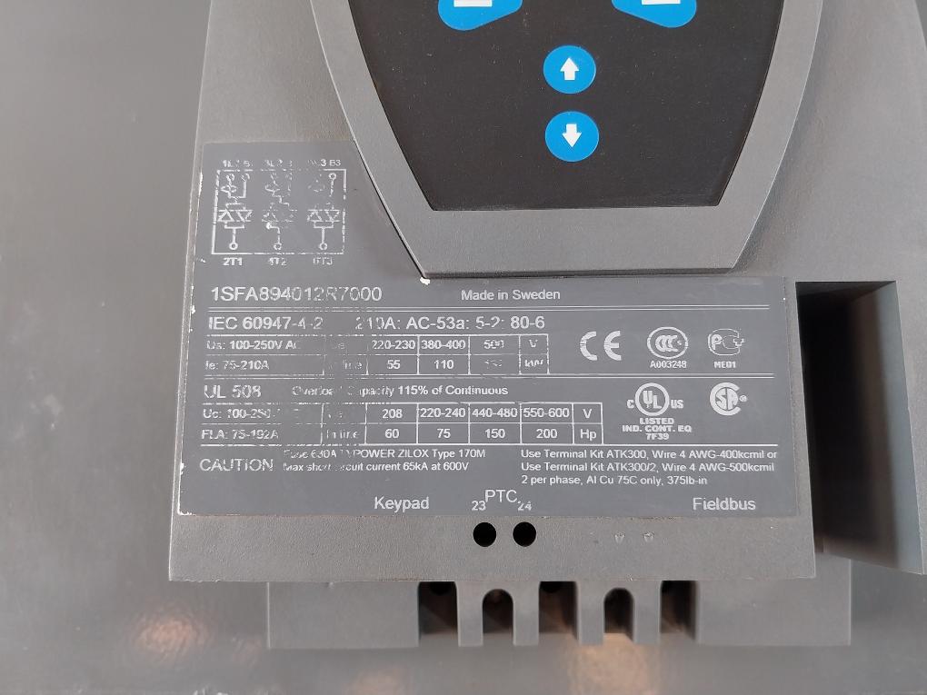 Abb Pst210-600-70 Soft Starter 1Sfa894012R7000 100-250V 50/60Hz