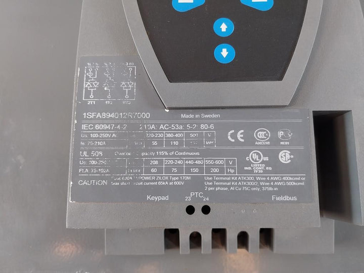 Abb Pst210-600-70 Soft Starter 1Sfa894012R7000 100-250V 50/60Hz