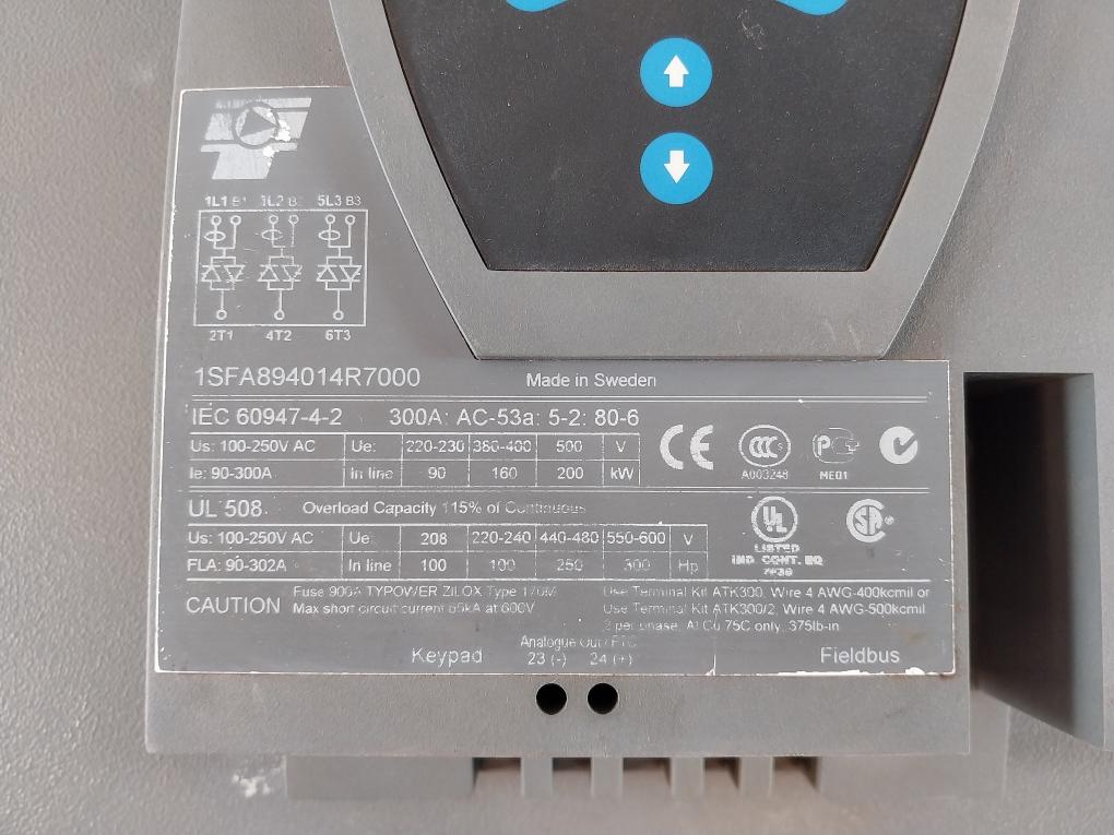 Abb Pst300-600-70 1Sfa894014R7000 Soft Starter 90-300A 100-250V 50/60Hz