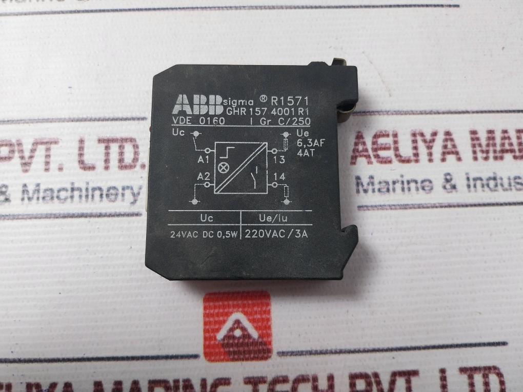 ABB R1571 Interface Relay 24Vac GHR 157 4001 R1