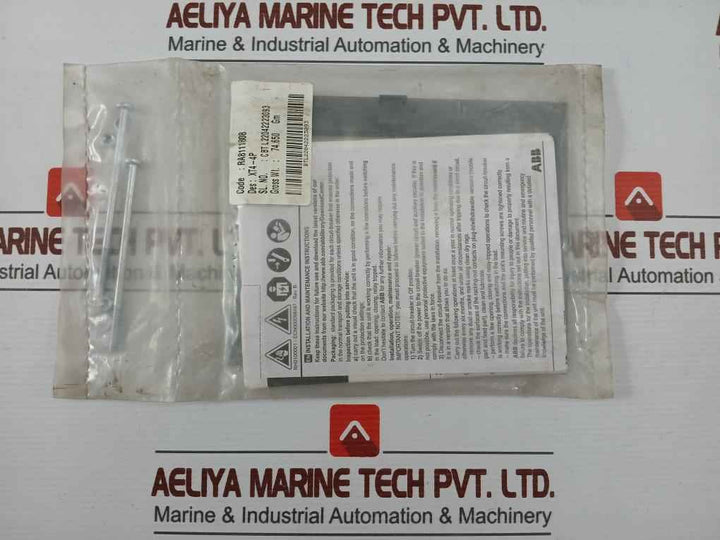 Abb Ra8111808 Installation Kit For Xt4 4P Circuit Breaker