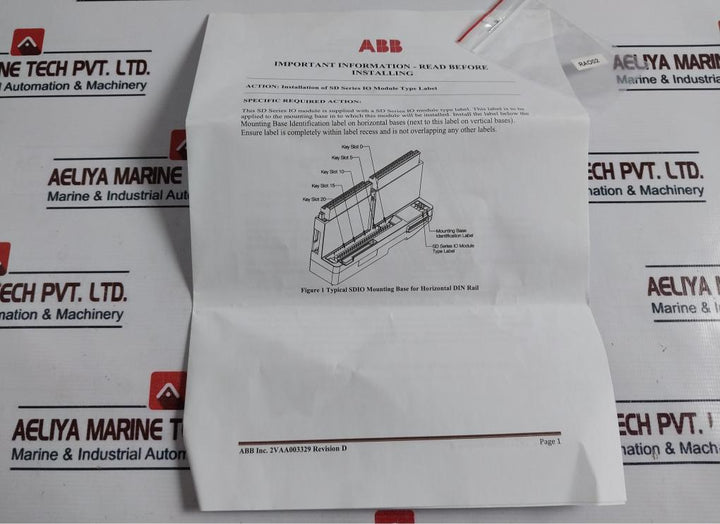 Abb Rao02 16-channel Redundant Analog Output Module 2vaa008428r1 Rev E