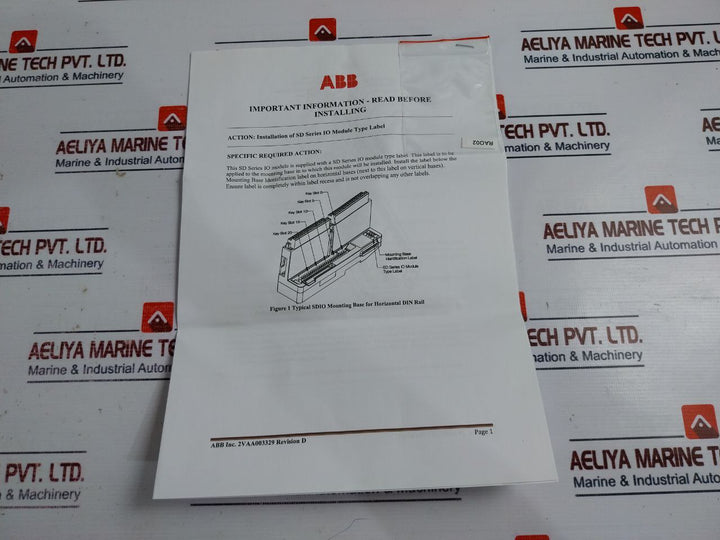 ABB RAO02 16 Channel Redundant Analog Output Module 2VAA008428R1