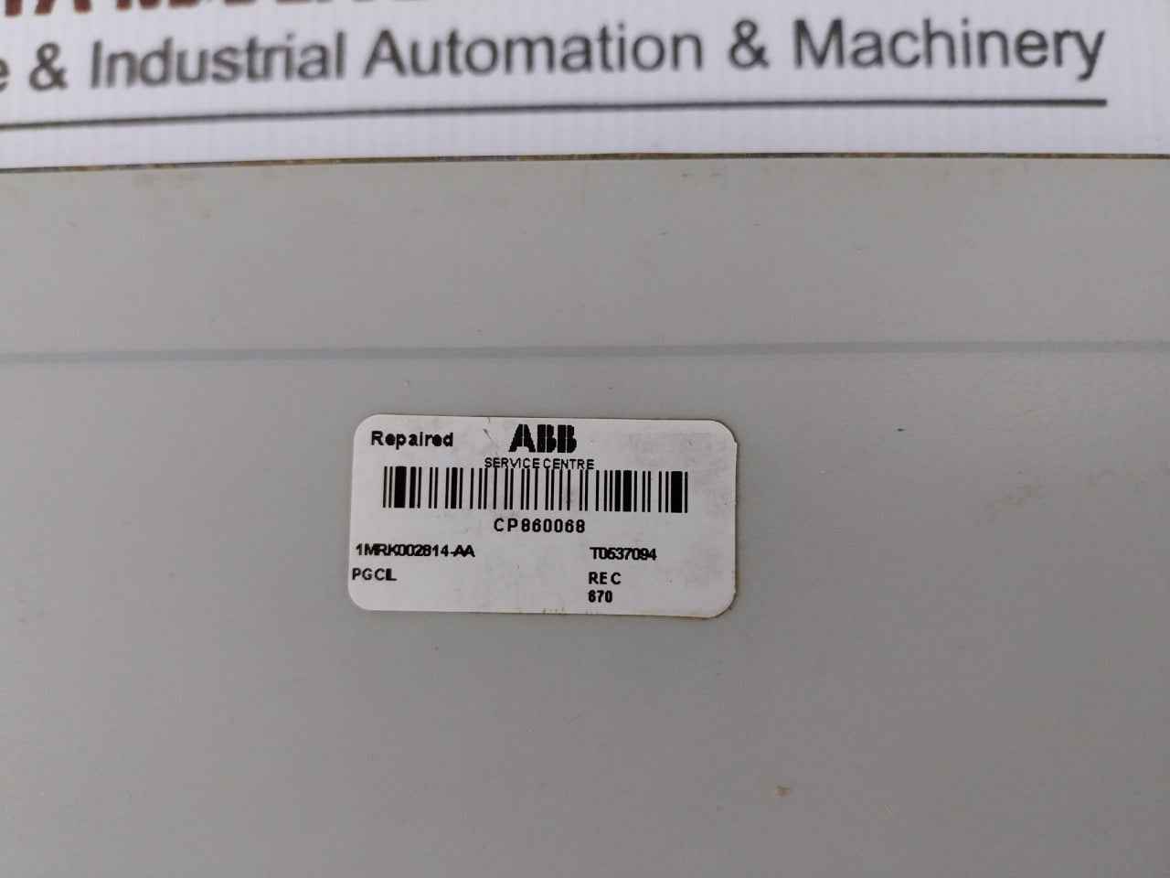 Abb Rec670 Bay Control Unit 1/1B Rev.R.G0 1Mrk002814-aa (Front Panel Only)