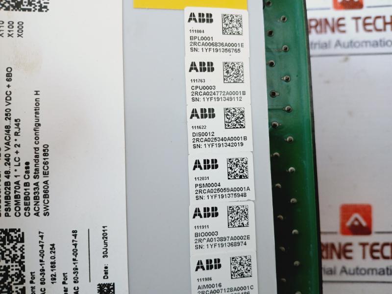 Abb Ref615E_D Feeder Protection And Control Relay 48-250 Vdc/100-240Vac 50/60Hz