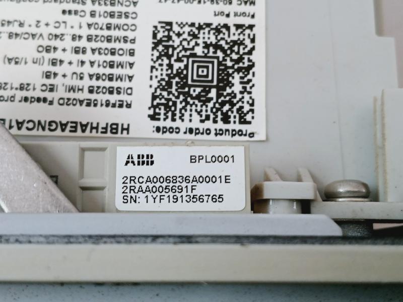 Abb Ref615E_D Feeder Protection And Control Relay 48-250 Vdc/100-240Vac 50/60Hz