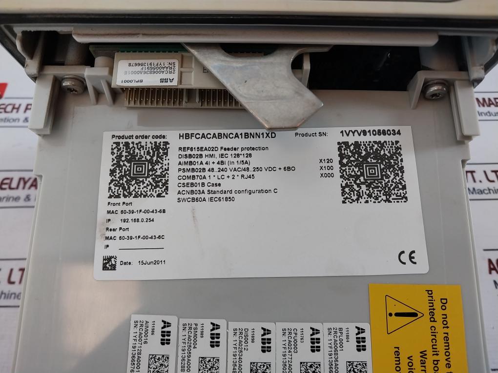 Abb Ref615 Feeder Protection And Control Relay Ref615E_D 48-250 Vdc/100-240 Vac