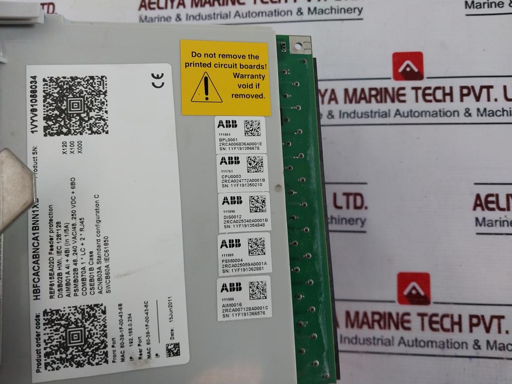 ABB REF615 Feeder Protection And Control Relay REF615E_D 48-250 VDC/100-240 VAC