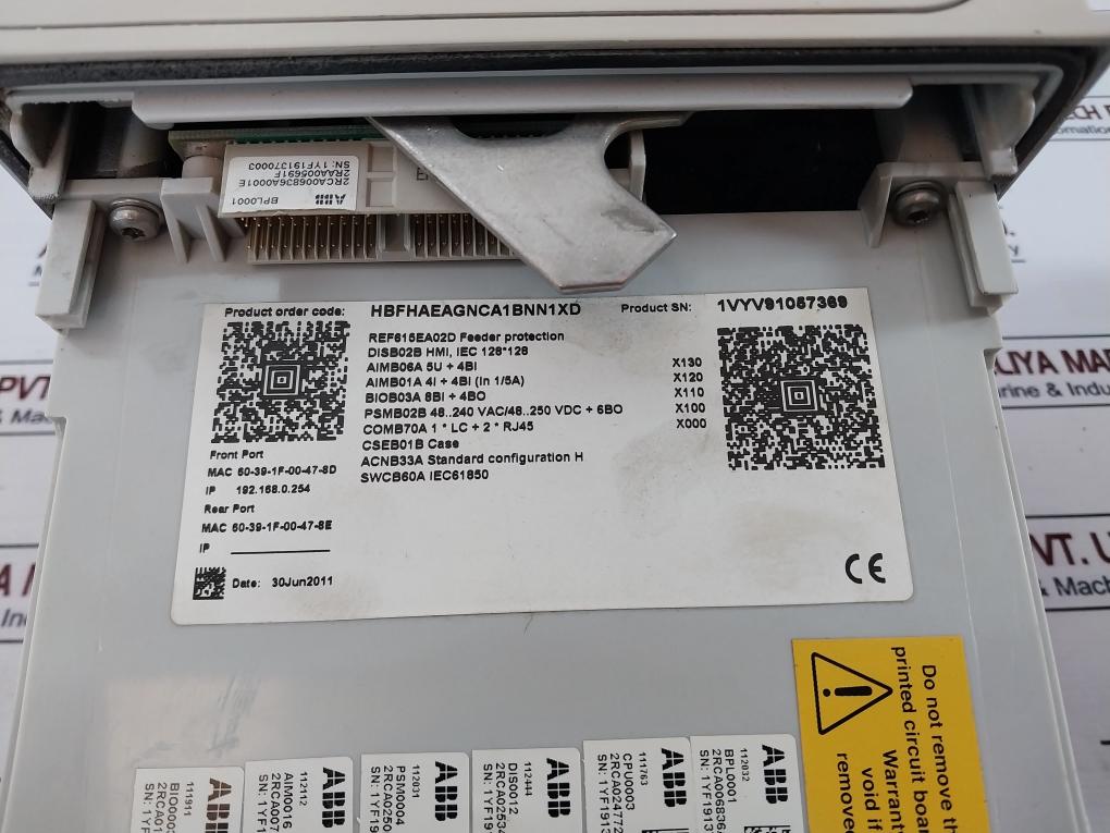 Abb Ref615E_D Feeder Protection And Control Relay Ref615 50/60 Hz