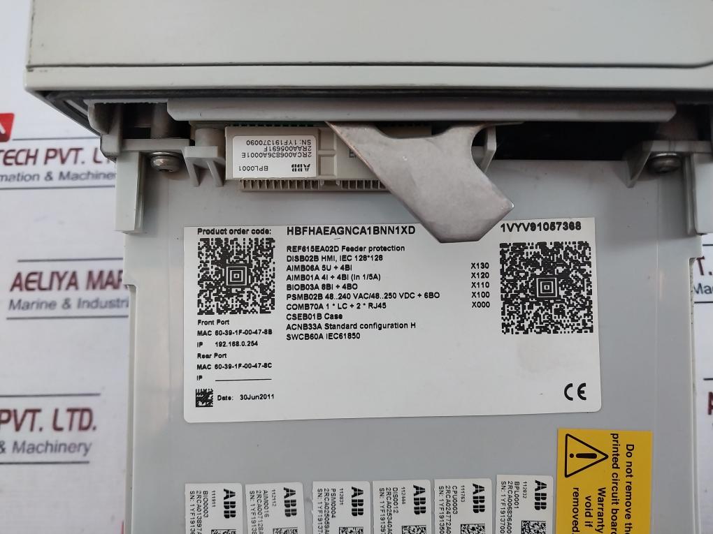 Abb Ref615E_D Feeder Protection And Control Relay Ref615 48-250 Vdc/100-240 Vac