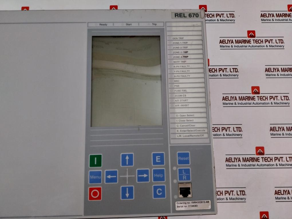Abb Rel 670 Line Distance Protection Ied Display 50/60Hz 90-250 Vdc