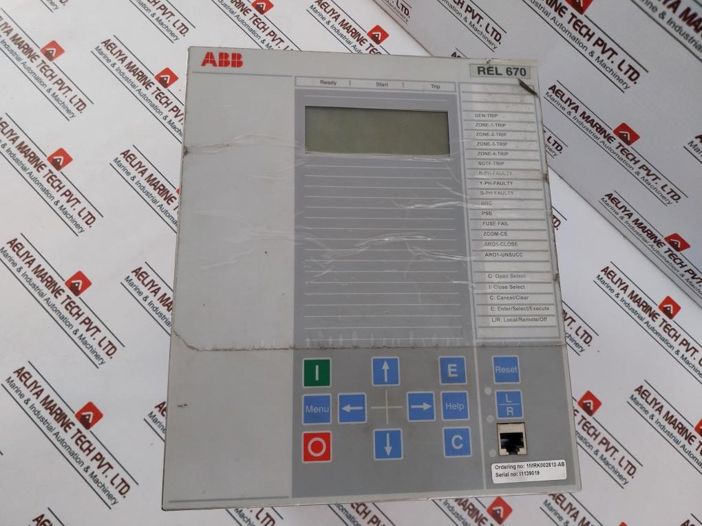 Abb Rel 670 Line Distance Protection Relay 90-250 Vdc 50/60Hz 1A