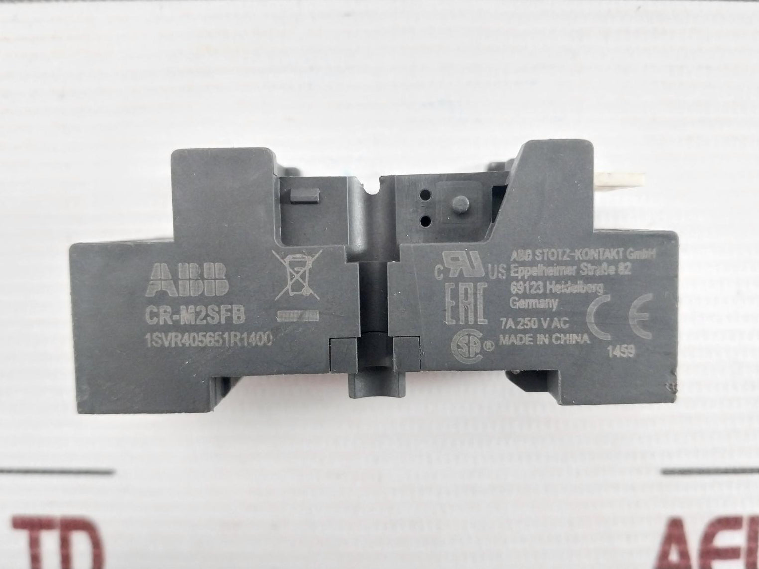 Abb Relay Socket Base 7A Part No.Cr-m2Sfb 250Vac