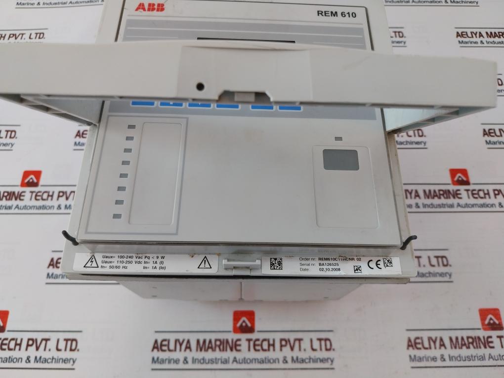 ABB Rem 610 Motor Protection Relay 50/60hz