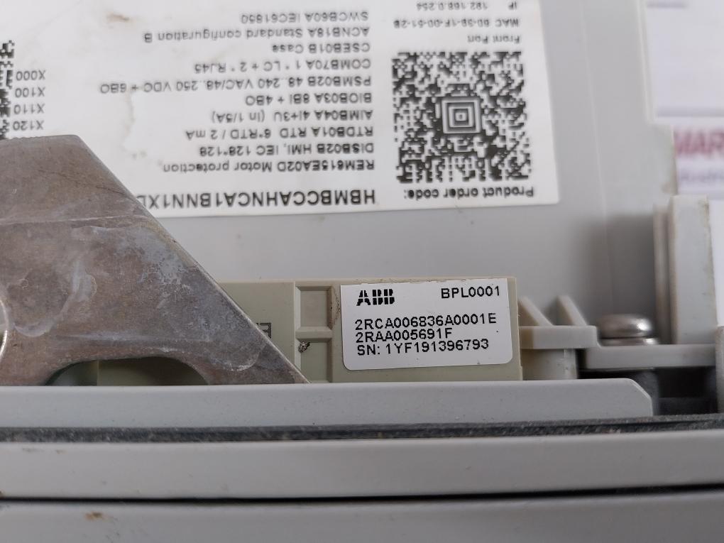 Abb Rem615E_D Motor Protection And Control Relay 50/60Hz 100/110/115/120V